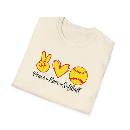 Peace Love Softball Softstyle T-Shirt